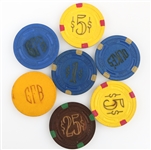 DUKES SMOKE SHOP PASO ROBLES CALIFORNIA POKER CHIPS