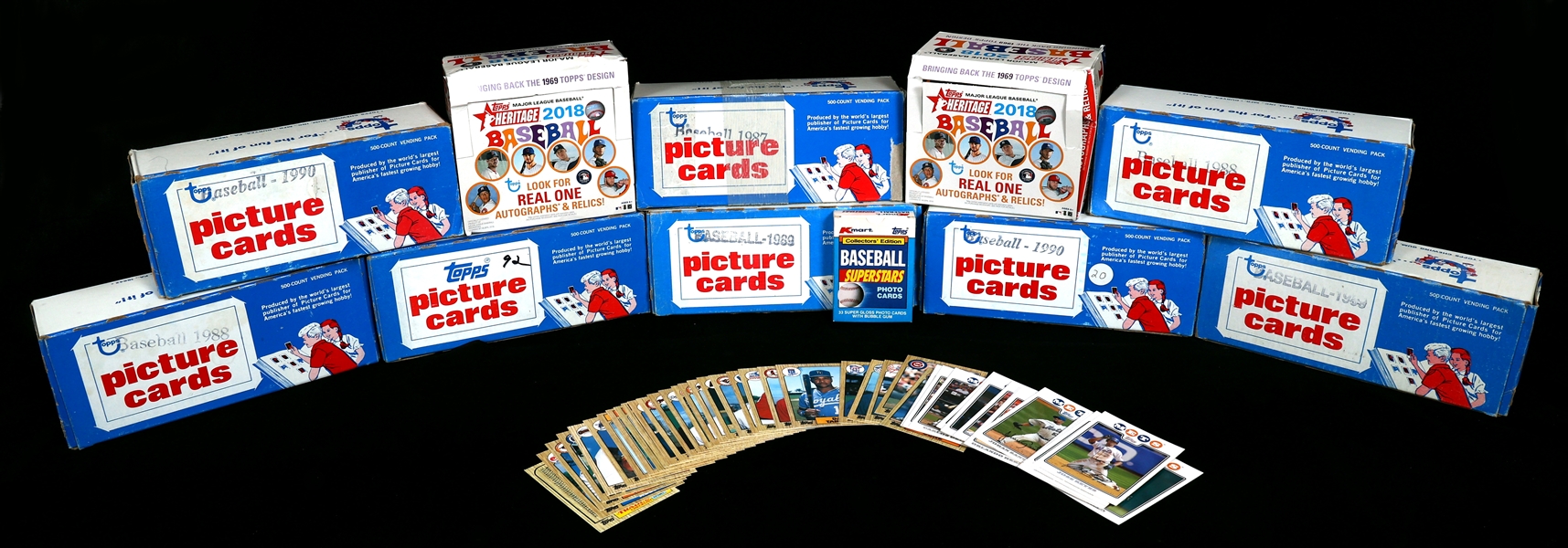 TOPPS BASEBALL CARDS - BOX SETS & LOOSE CARDS