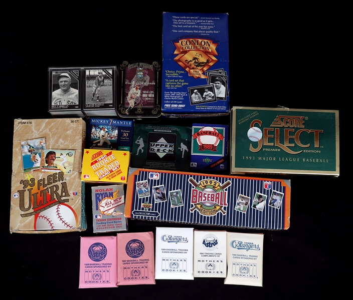 1980S & 90S BASEBALL CARDS - LOT OF 16 SETS 