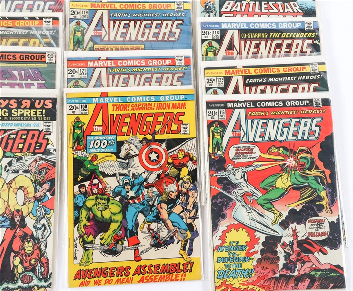 Lot Detail - MARVEL BATTLESTAR GALACTICA & THE AVENGERS COMIC BOOKS