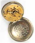 ELGIN SILVER TONE POCKET WATCH 