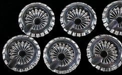 SPRITZER & FURMANN STERLING SILVER & CRYSTAL ASHTRAYS