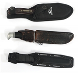 FIXED BLADE HUNTING KNIVES - LOT OF THREE