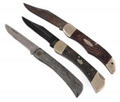 TASCO & CASE FOLDING KNIVES LOT OF THREE