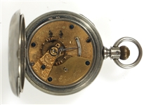 ELGIN G.M. WHEELER SILVERINE CASE POCKET WATCH