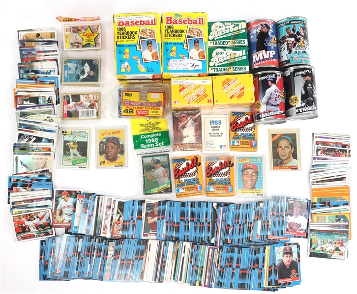 1980S - 90S BASEBALL TRADING CARDS, YEARBOOK STICKERS