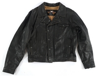 HARLEY DAVIDSON BLACK LEATHER JACKETS & VEST