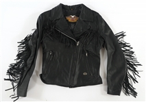 HARLEY DAVIDSON BLACK LEATHER JACKETS & VEST