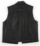 HARLEY DAVIDSON BLACK LEATHER JACKETS & VEST