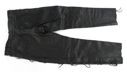 MEN'S BLACK LEATHER JACKETS, VEST, & PANTS