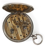MEN'S SWISS .935 SILVER CASE POCKET WATCH