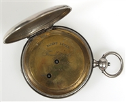 MEN'S SWISS .935 SILVER CASE POCKET WATCH