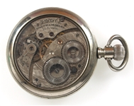 WALTHAM WHITE METAL CASE POCKET WATCH
