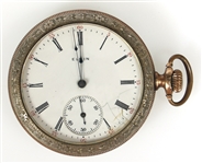 ELGIN WHITE METAL CASE POCKET WATCH