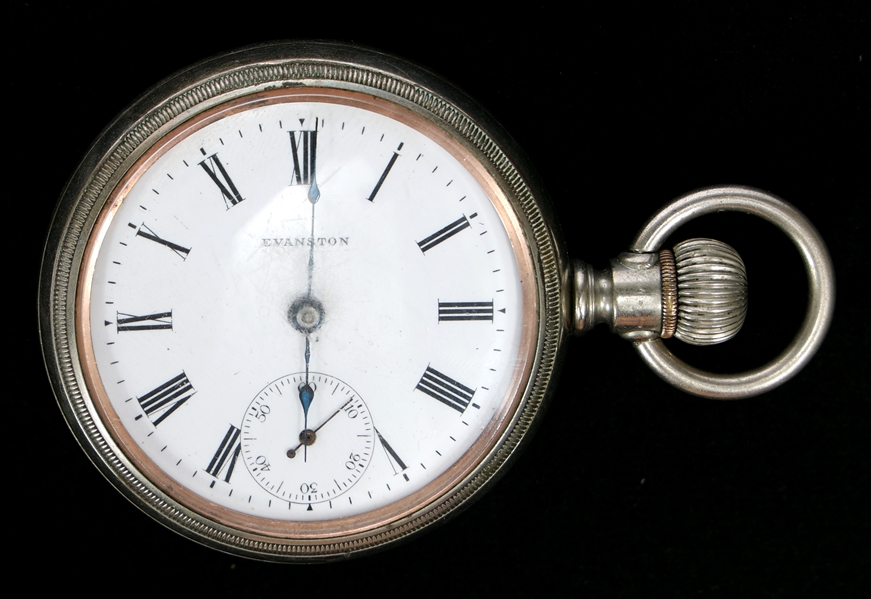 EVANSTON NICKEL ALLOY CASE POCKET WATCH