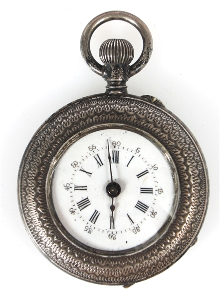 LOCLE JULES ROBERT .800 SILVER POCKET WATCH