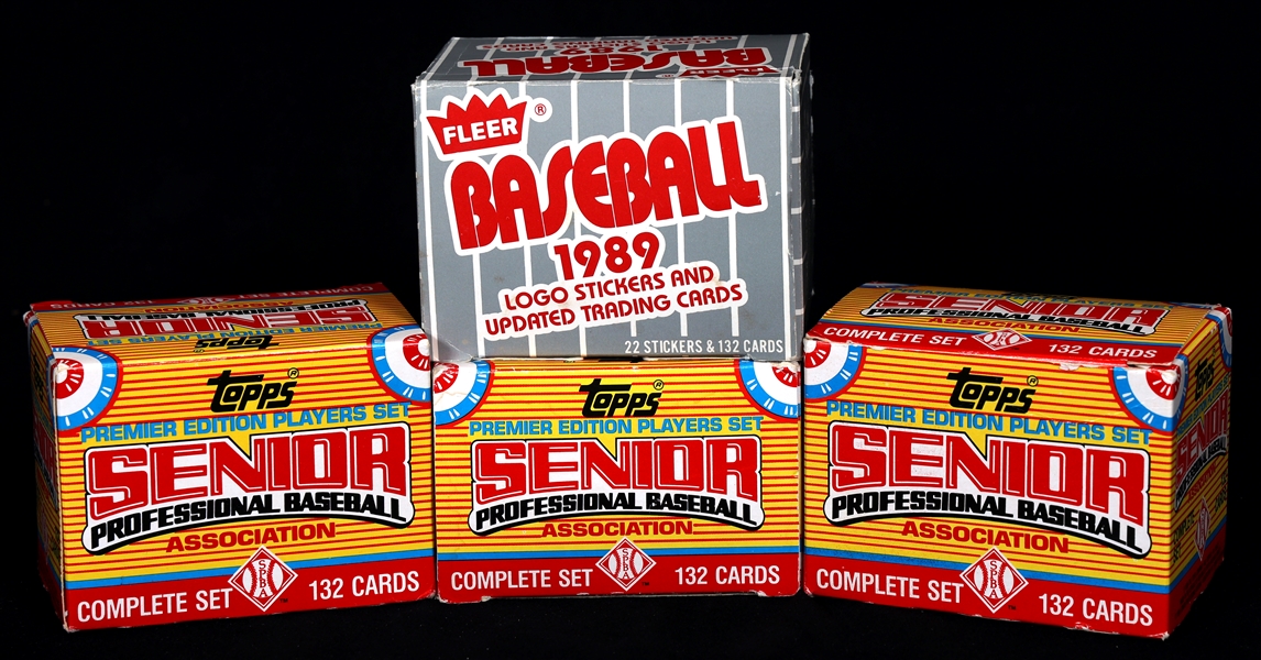1989 BASEBALL TRADING CARD SETS IN BOXES