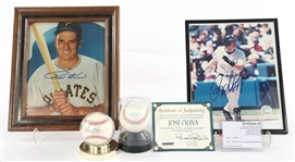 SIGNED BASEBALLS & PHOTOS - OLIVIA, DREW, KINER, VENTURA