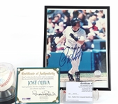 SIGNED BASEBALLS & PHOTOS - OLIVIA, DREW, KINER, VENTURA