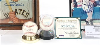 SIGNED BASEBALLS & PHOTOS - OLIVIA, DREW, KINER, VENTURA
