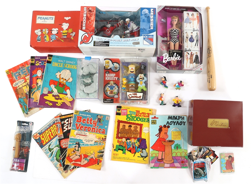 TOYS, FIGURINES, & COMICS - PEANUTS, BARBIE, NHL, & MORE