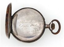 .800 SILVER CASE POCKET WATCHES - FOR PARTS OR REPAIRS