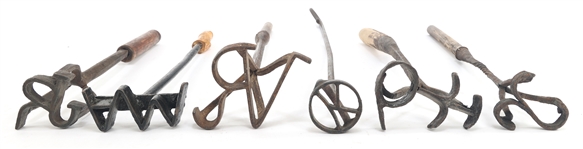 BRANDING IRONS - LOT OF 6