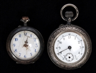 .935 SILVER CASE POCKET WATCHES - FOR PARTS OR REPAIR