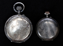 .935 SILVER CASE POCKET WATCHES - FOR PARTS OR REPAIR