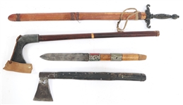 HATCHET, AXE, SPEAR HEAD, & SWORD