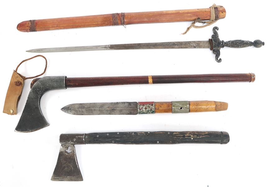 HATCHET, AXE, SPEAR HEAD, & SWORD