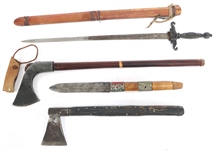HATCHET, AXE, SPEAR HEAD, & SWORD