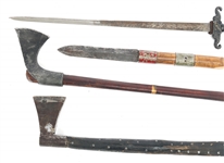 HATCHET, AXE, SPEAR HEAD, & SWORD