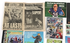 FOOTBALL EPHEMERA LOT - PROGRAMS, MAGAZINES & CARDS