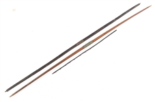 BOWS, ARROW, SPEAR HEAD, AND SPEARS - LOT OF 6