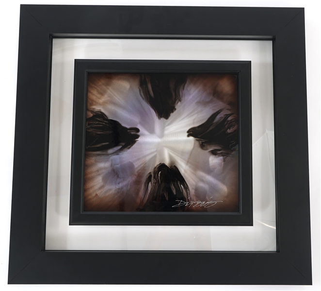 CHRIS DERUBEIS MINI BURST PURPLE PAINTING ON ALUMINUM