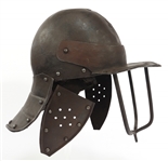 VICTORIAN ERA PRODUCTION OF BRITISH TRI-BAR HELMET