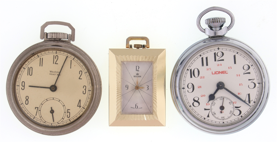 POCKET WATCHES - WESTCLOX, NELSON, & LIONEL