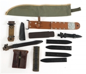 EDGED WEAPONS BONANZA - MACHETE, DAGGERS, & SHEATHS