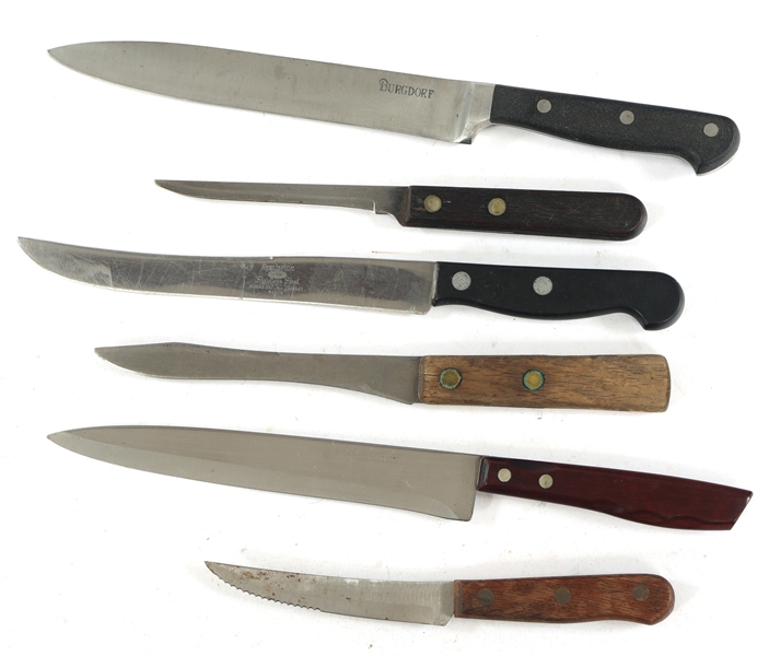KITCHEN KNIVES - LOT OF 6