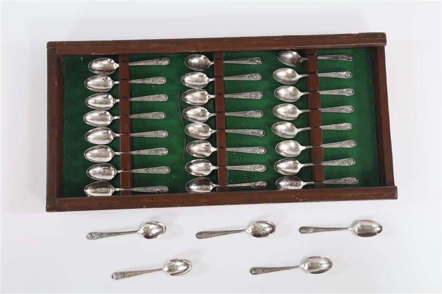 WM ROGERS MFG CO. SILVERPLATE U.S. PRESIDENT SPOONS