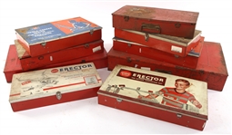GILBERT ERECTOR SETS - LOT OF 9