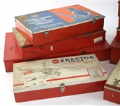 GILBERT ERECTOR SETS - LOT OF 9