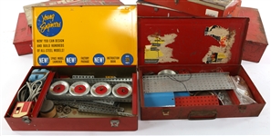 GILBERT ERECTOR SETS - LOT OF 9
