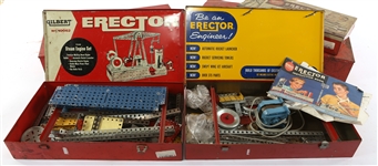 GILBERT ERECTOR SETS - LOT OF 9