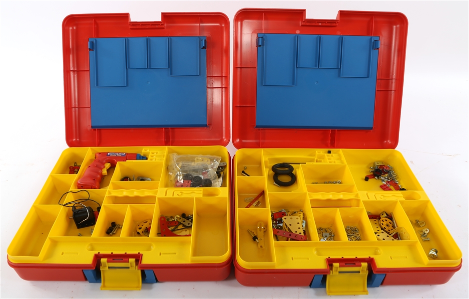 MECCANO ERECTOR SET PLASTIC CASES - LOT OF 2