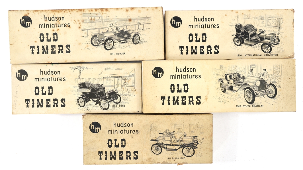 HUDSON MINIATURE OLD TIMER CAR KITS - LOT OF 5