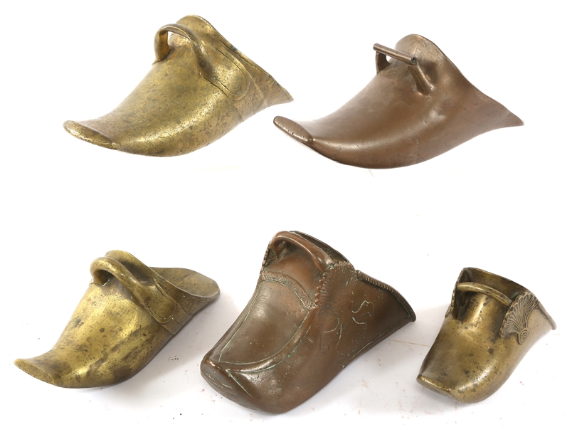 CONQUISTADOR STYLE BRASS STIRRUPS - LOT OF FIVE