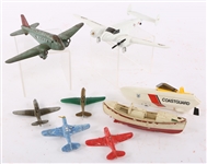 MILITARY THEMED TOY PLANES & BOATS - LOT OF 8