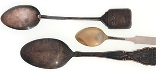 STERLING SILVER DECORATIVE SOUVENIR SPOONS - LOT OF 5